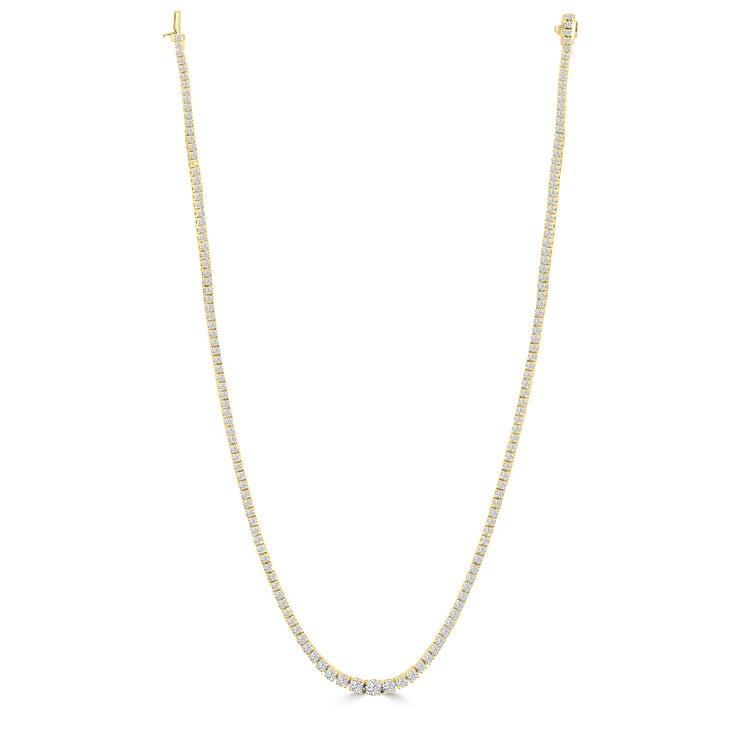 7.95ct Lab Grown Diamond Necklace in 18K Yellow Gold