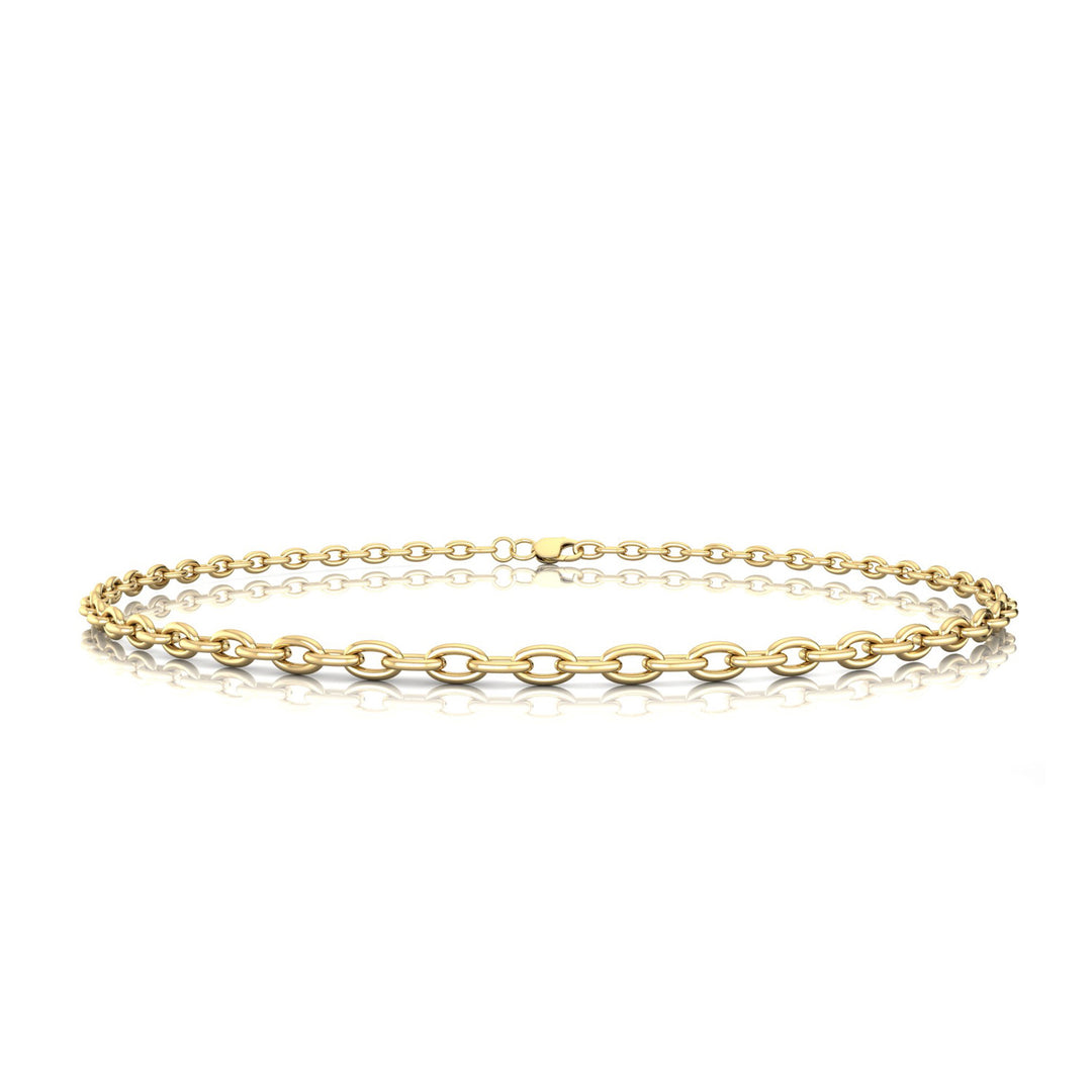 22K Gold Vermeil Cable Necklace 42cm