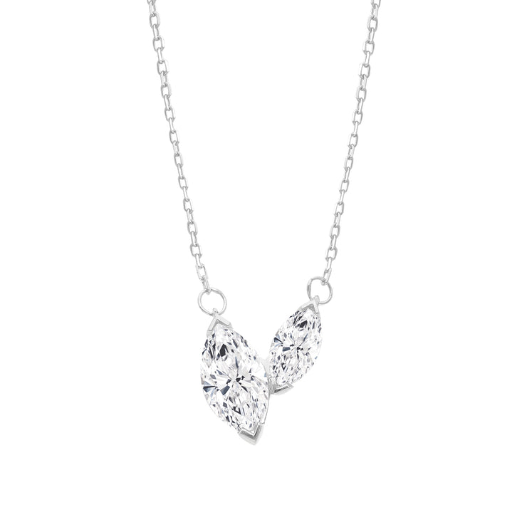 0.7ct Lab Grown Diamond Necklace in 9K White Gold | The Jewellery Boutique