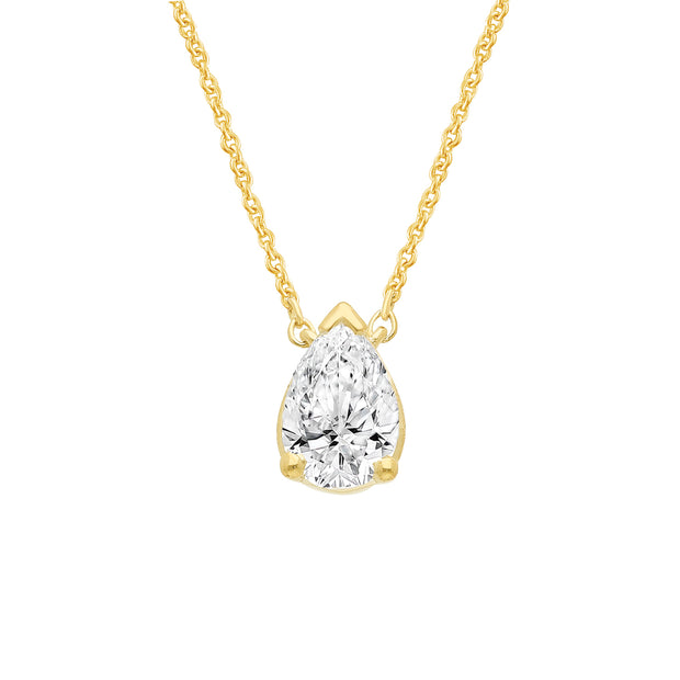 0.26ct Lab Grown Diamond Necklace in 9K Yellow Gold | The Jewellery Boutique