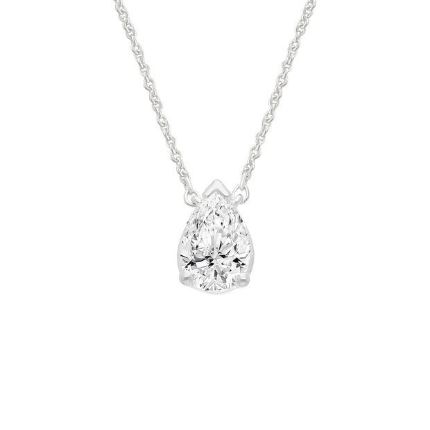 0.26ct Lab Grown Diamond Necklace in 9K White Gold | The Jewellery Boutique