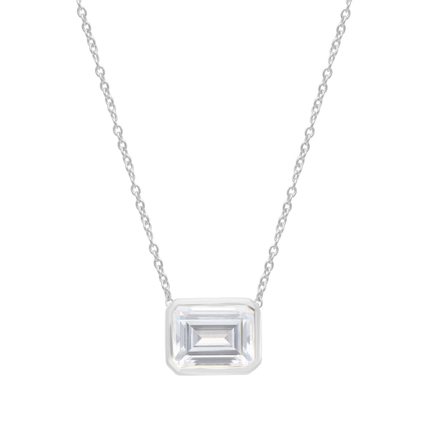 2ct Lab Grown Diamond Necklace in 9K White Gold | The Jewellery Boutique