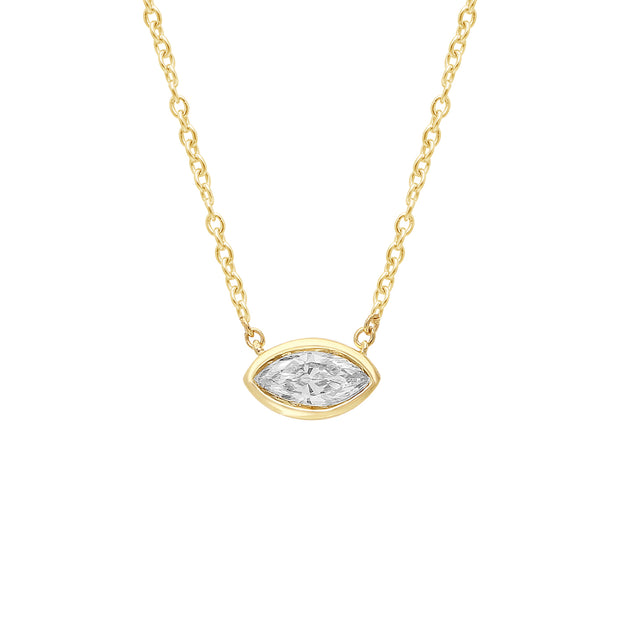 0.15ct Lab Grown Diamond Necklace in 9K Yellow Gold | The Jewellery Boutique