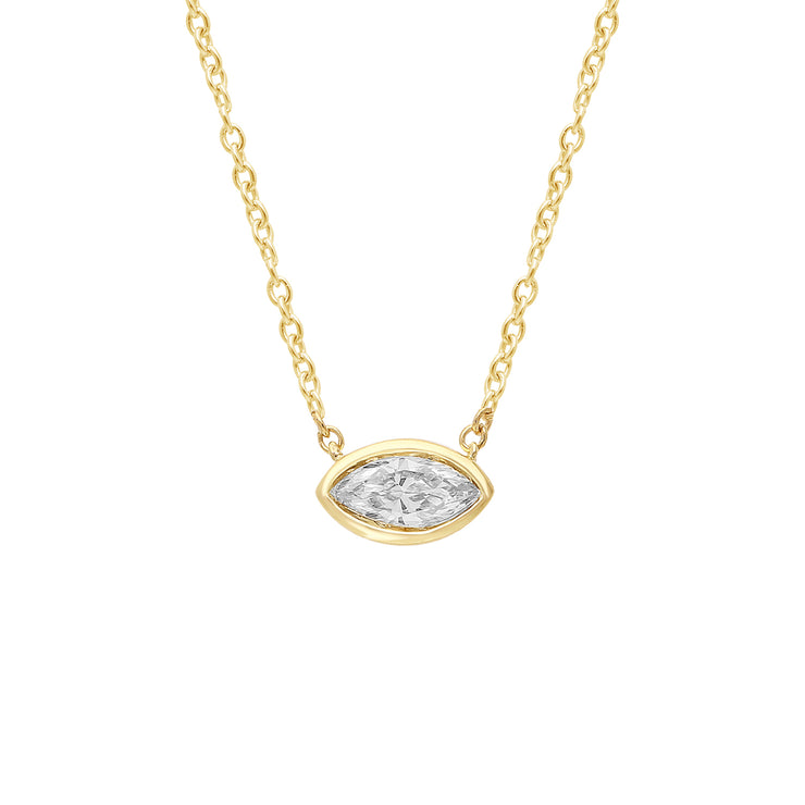 0.15ct Lab Grown Diamond Necklace in 9K Yellow Gold | The Jewellery Boutique