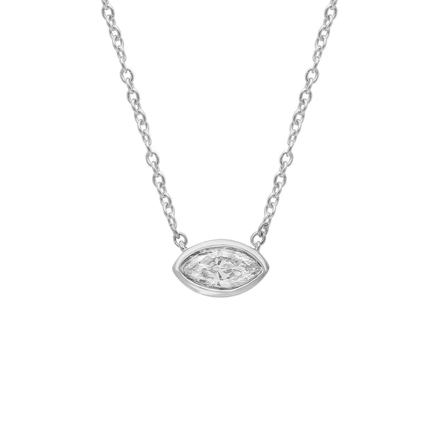 0.15ct Lab Grown Diamond Necklace in 9K White Gold | The Jewellery Boutique