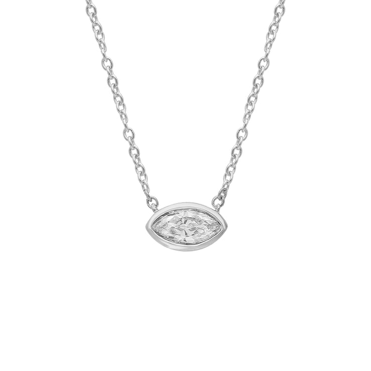 0.15ct Lab Grown Diamond Necklace in 9K White Gold | The Jewellery Boutique