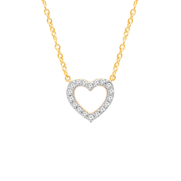 0.1ct Lab Grown Diamond Necklace in 9K Yellow Gold | The Jewellery Boutique