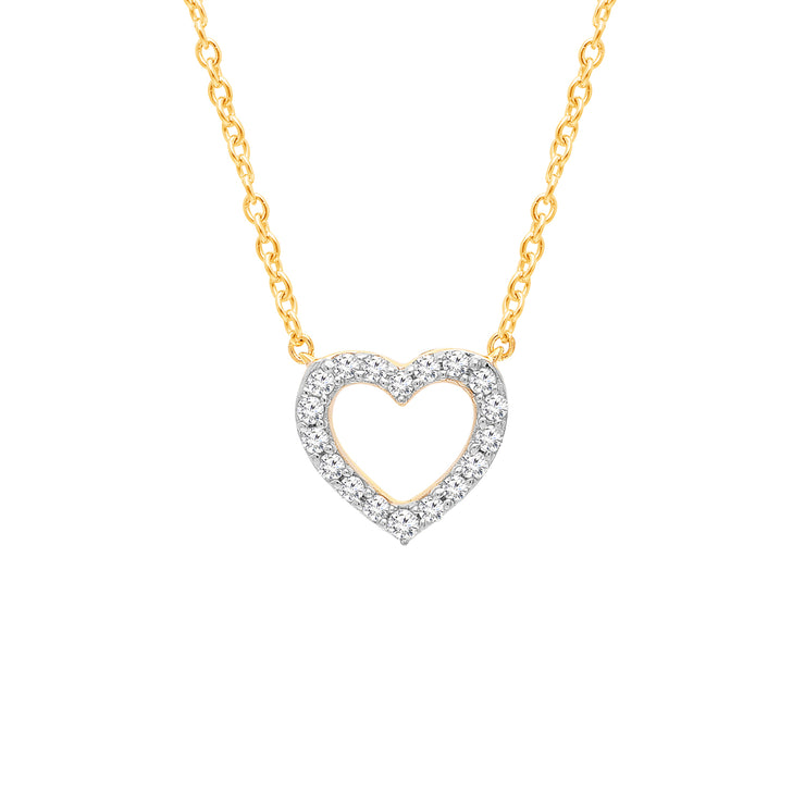 0.1ct Lab Grown Diamond Necklace in 9K Yellow Gold | The Jewellery Boutique