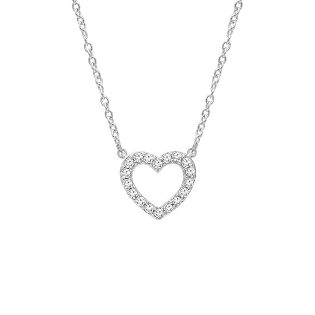 0.1ct Lab Grown Diamond Necklace in 9K White Gold | The Jewellery Boutique