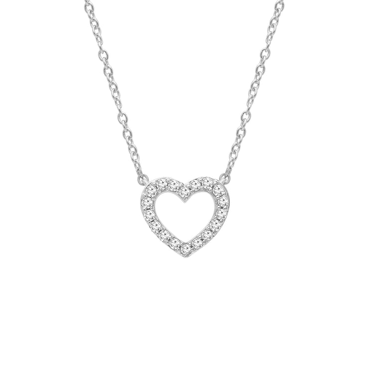 0.1ct Lab Grown Diamond Necklace in 9K White Gold | The Jewellery Boutique