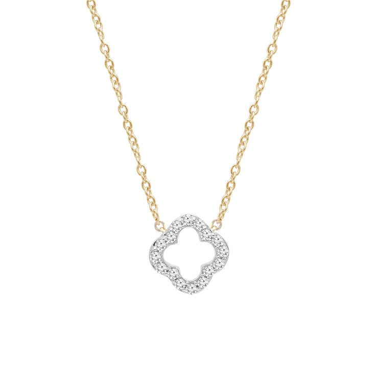 0.09ct Lab Grown Diamond Necklace in 9K Yellow Gold | The Jewellery Boutique