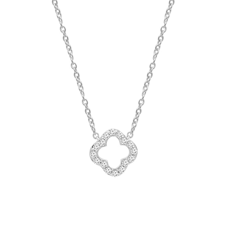 0.09ct Lab Grown Diamond Necklace in 9K White Gold | The Jewellery Boutique