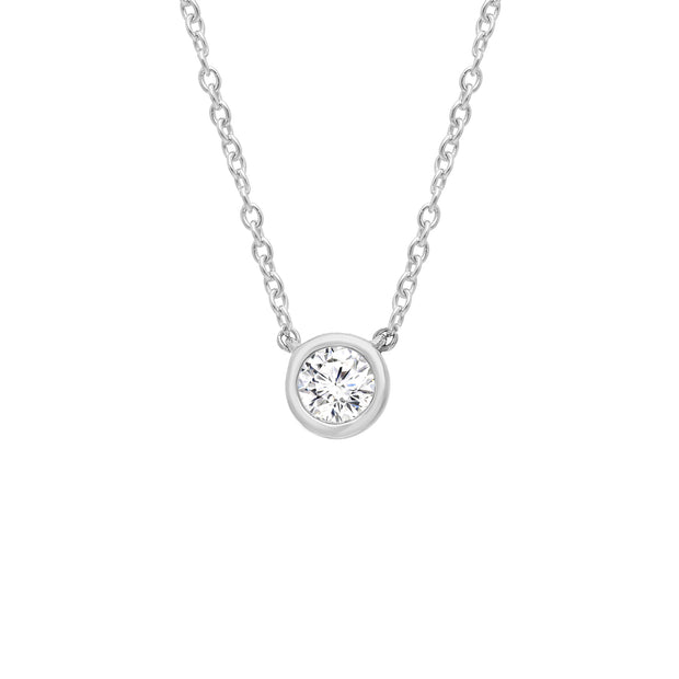 0.15ct Lab Grown Diamond Necklace in 9K White Gold | The Jewellery Boutique