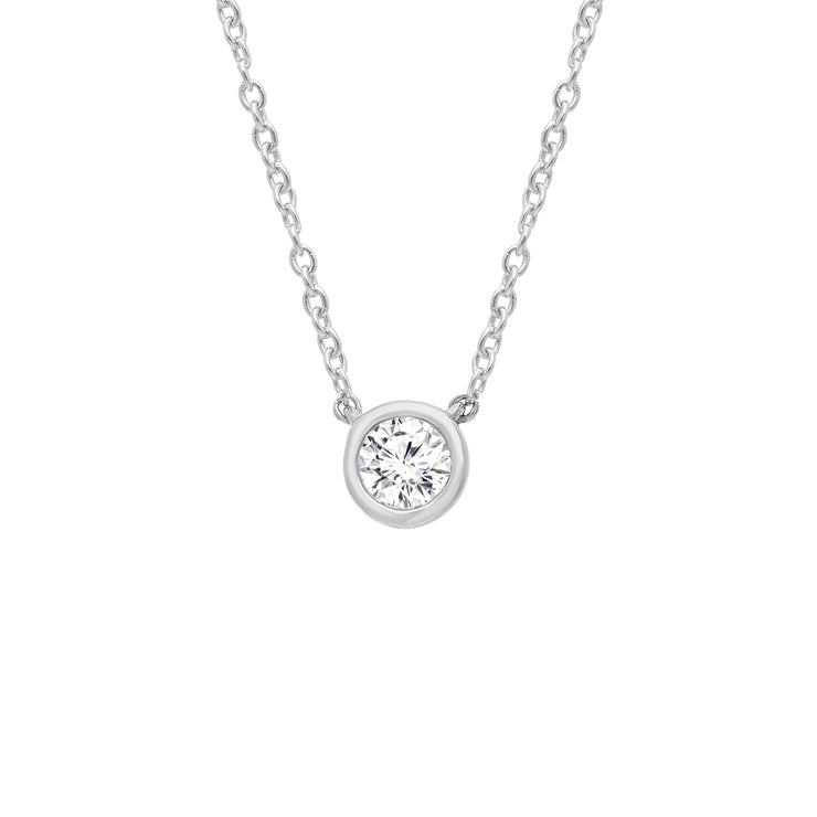 0.15ct Lab Grown Diamond Necklace in 9K White Gold | The Jewellery Boutique