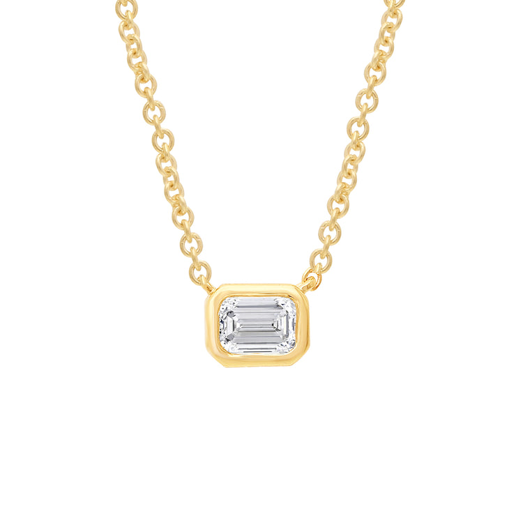 0.15ct Lab Grown Diamond Necklace in 9K Yellow Gold | The Jewellery Boutique