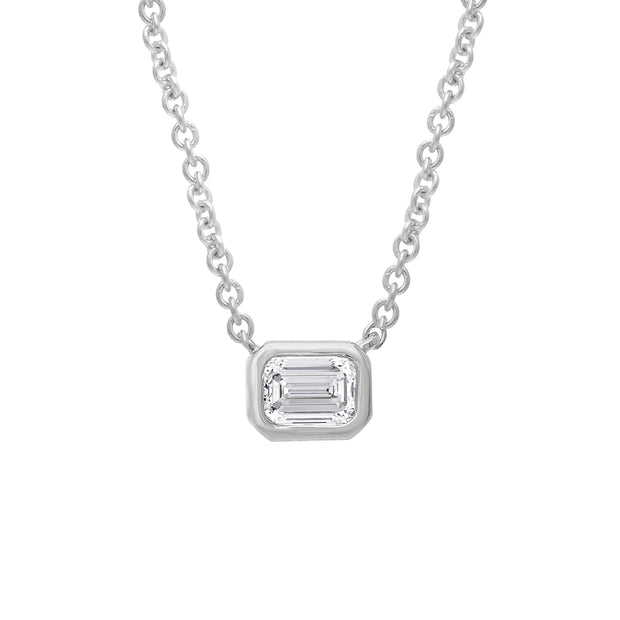 0.15ct Lab Grown Diamond Necklace in 9K White Gold | The Jewellery Boutique