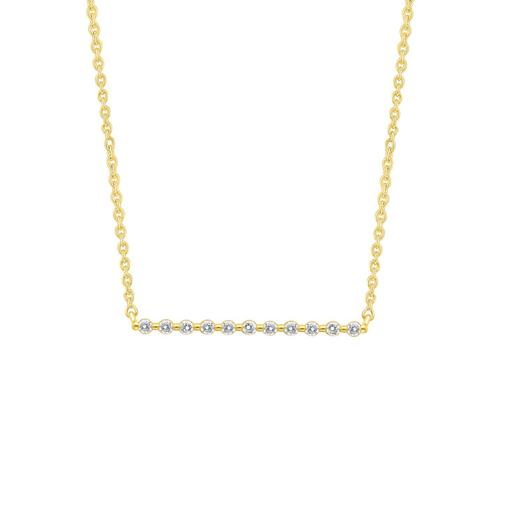 0.09ct Lab Grown Diamond Necklace in 9K Yellow Gold | The Jewellery Boutique