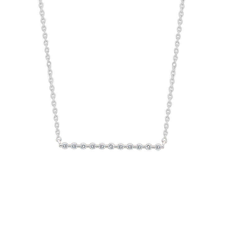 0.09ct Lab Grown Diamond Necklace in 9K White Gold | The Jewellery Boutique