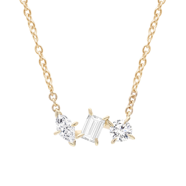 0.23ct Lab Grown Diamond Necklace in 9K Yellow Gold | The Jewellery Boutique