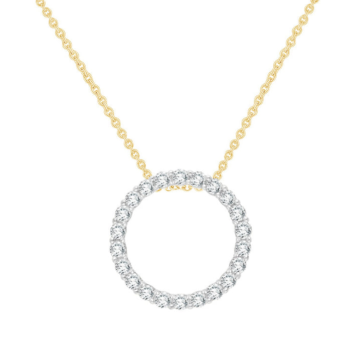 0.50ct Lab Grown Diamond Necklace in 9K Yellow Gold