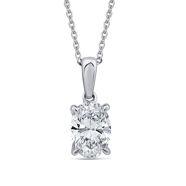 1.00ct Lab Grown Diamond Necklace in 9K White Gold