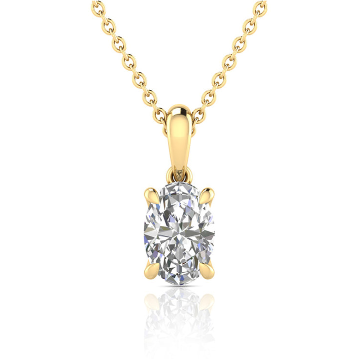 0.50ct Lab Grown Diamond Necklace in 9K Yellow Gold