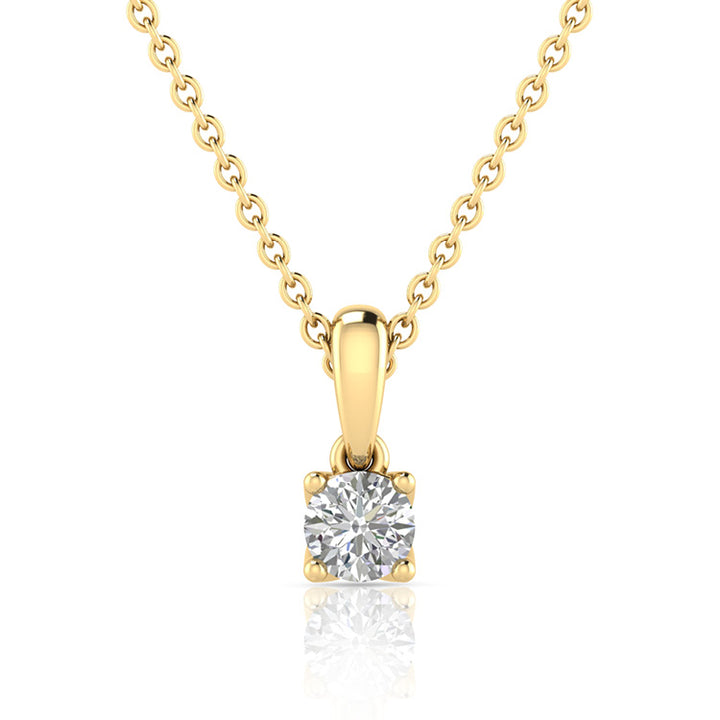 0.25ct Lab Grown Diamond Necklace in 9K Yellow Gold