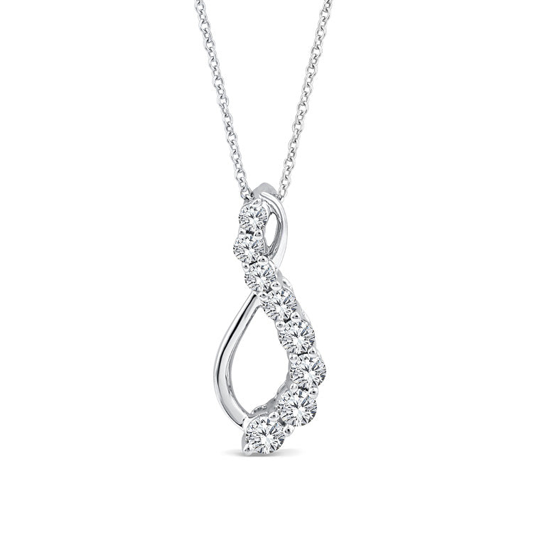 0.50ct Lab Grown Diamond Necklace in 9K White Gold