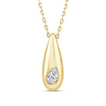 0.12ct Lab Grown Diamond Necklace in 9K Yellow Gold