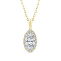 1.23ct Elongated Oval Lab Grown Diamond Necklace in 18K Yellow Gold