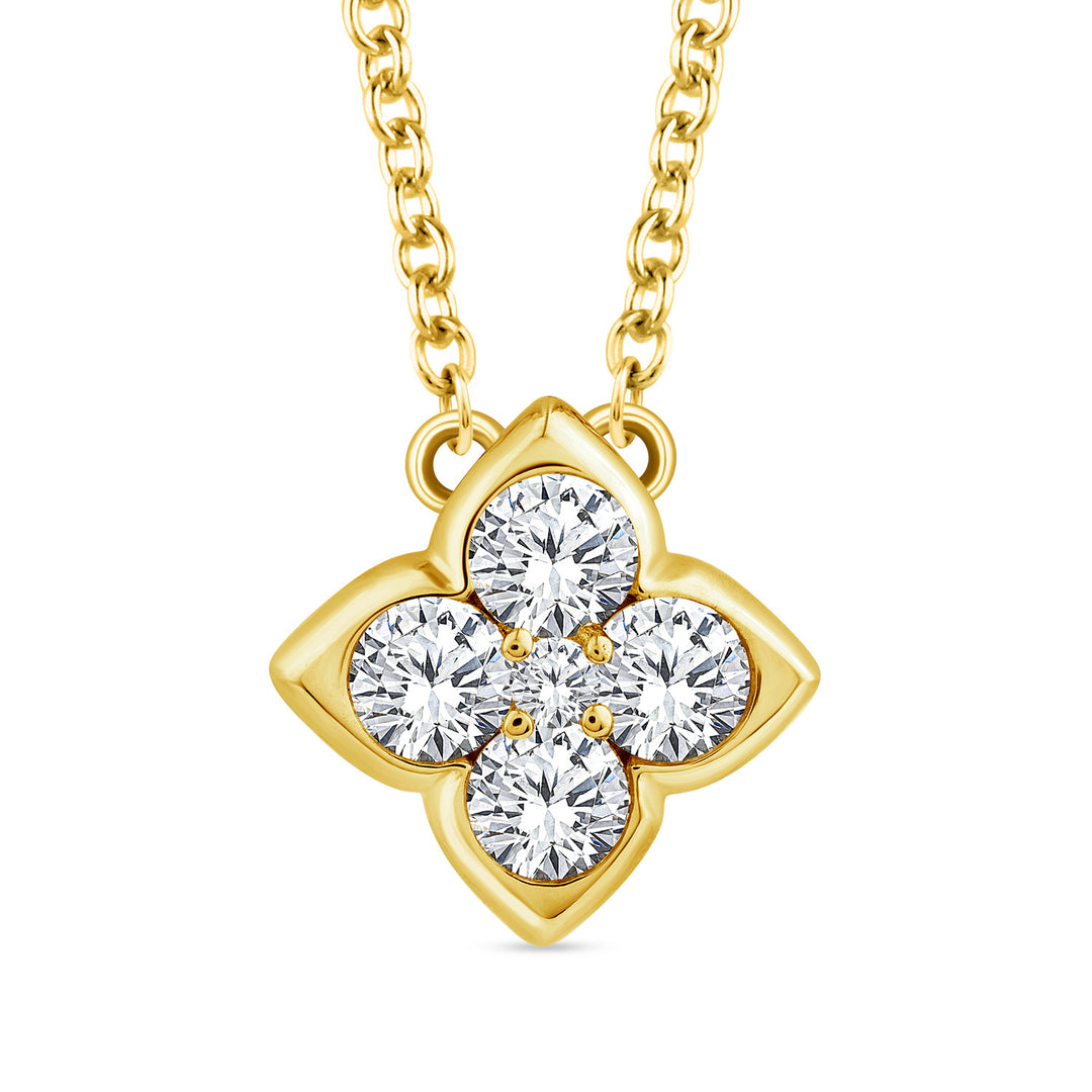 22K Gold Vermeil 0.25ct Lab Grown Diamond Necklace 40-45cm