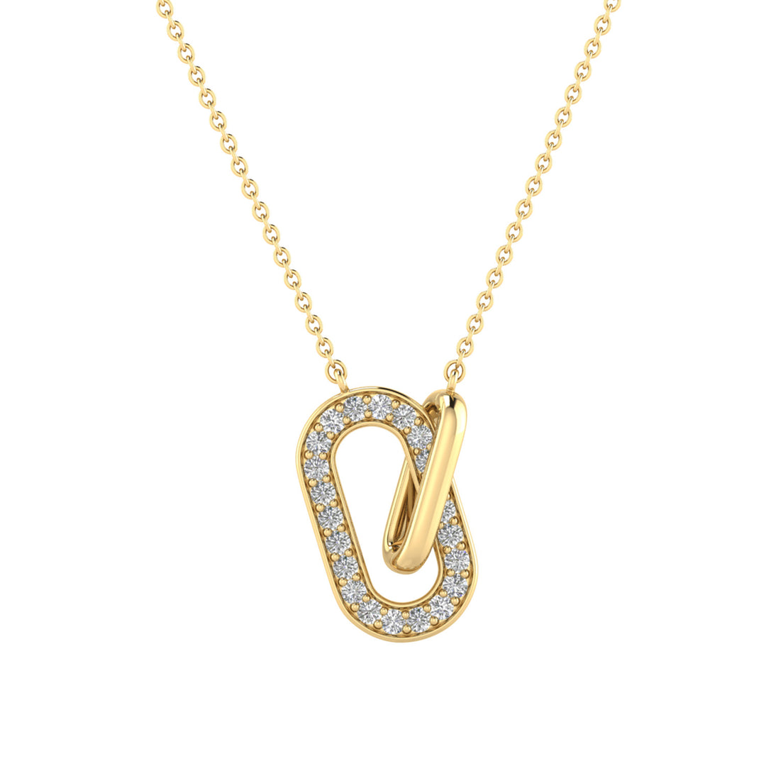 22K Gold Vermeil 0.33ct Lab Grown Diamond Necklace 40-45cm