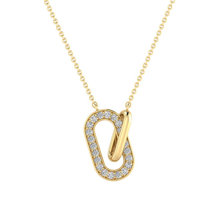 22K Gold Vermeil 0.33ct Lab Grown Diamond Necklace 40-45cm