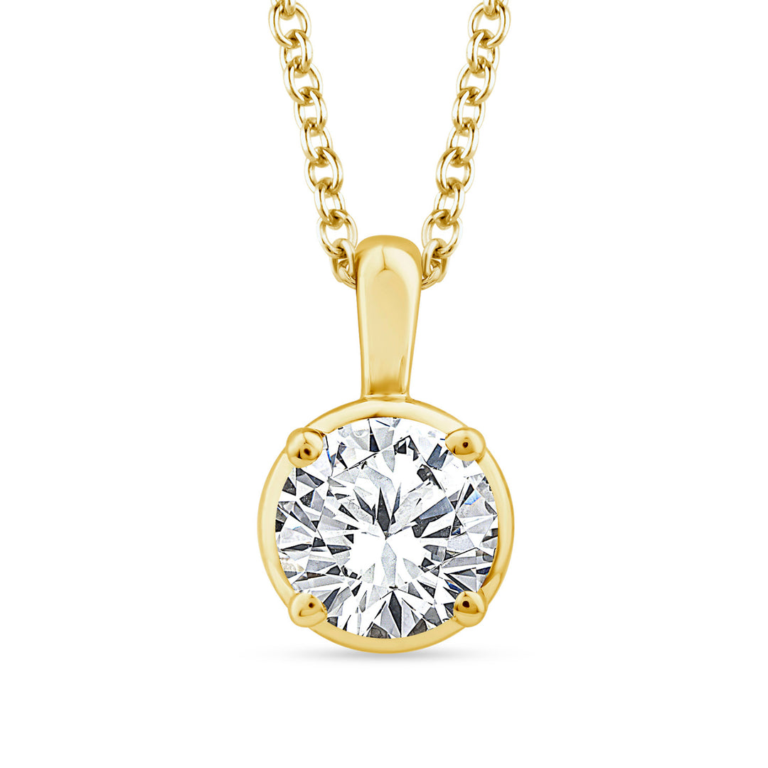 22K Gold Vermeil 1.00ct Lab Grown Diamond Necklace 40-45cm