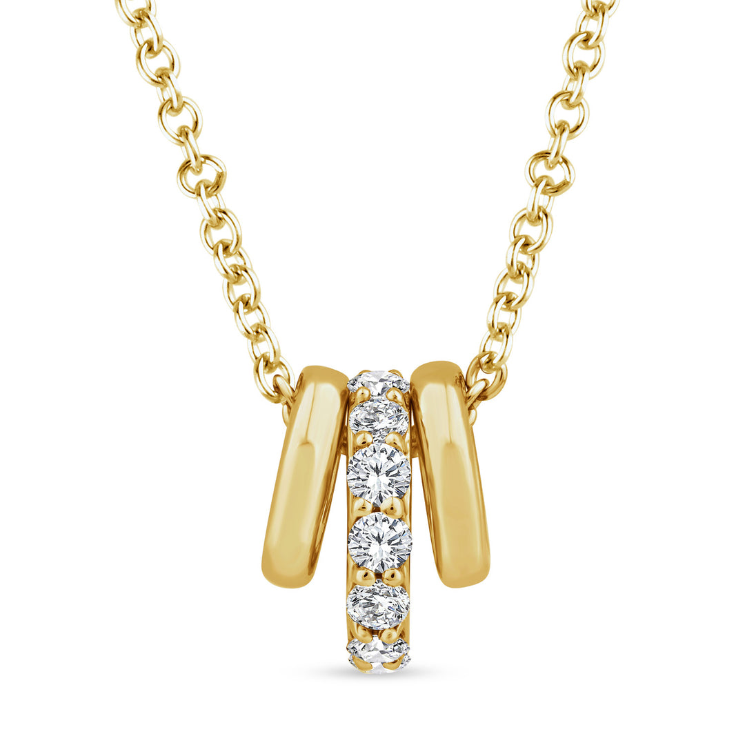 22K Gold Vermeil 0.20ct Lab Grown Diamond Necklace 40-45cm