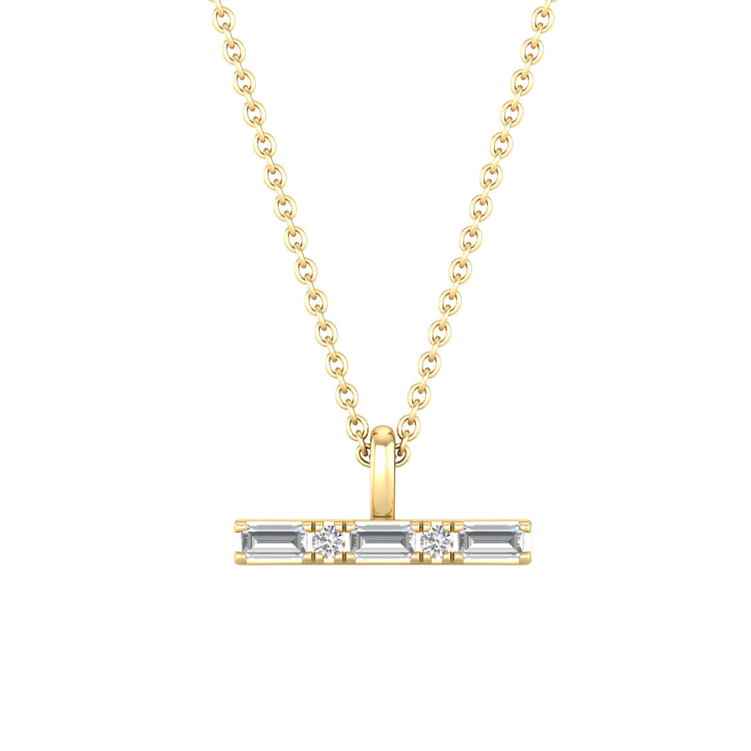 22K Gold Vermeil 0.20ct Lab Grown Diamond Necklace 40-45cm