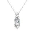 1.05ct Marquise Lab Grown Diamond Necklace in 9K White Gold