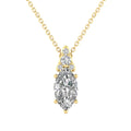 1.05ct Marquise Lab Grown Diamond Necklace in 9K Yellow Gold