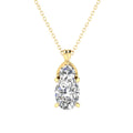 1.68ct Oval Lab Grown Diamond Necklace in 9K Yellow Gold