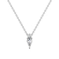 0.30ct Pear Lab Grown Diamond Asterly Necklace in 9K White Gold