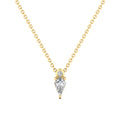 0.30ct Pear Lab Grown Diamond Asterly Necklace in 9K Yellow Gold