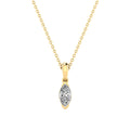 0.50ct Marquise Lab Grown Diamond Necklace in 9K Yellow Gold