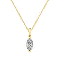 1.00ct Marquise Lab Grown Diamond Necklace in 9K Yellow Gold