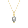 2.00ct Marquise Lab Grown Diamond Necklace in 9K Yellow Gold
