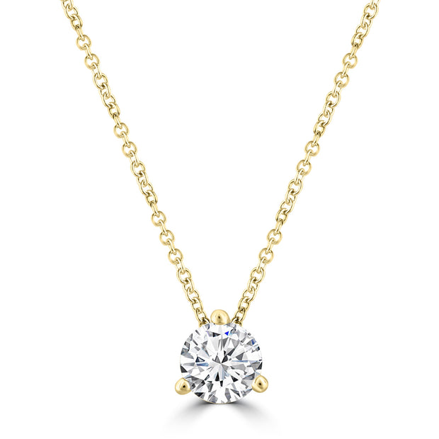 1.00ct Lab Grown Diamond Necklace in 18K Yellow Gold