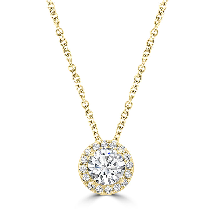 1.25ct Lab Grown Diamond Necklace in 18K Yellow Gold