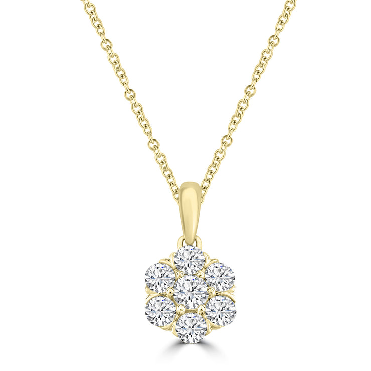 1.00ct Lab Grown Diamond Necklace in 18K Yellow Gold