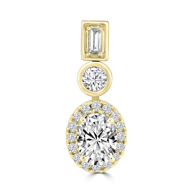 1.50ct Lab Grown Diamond Pendant in 18K Yellow Gold