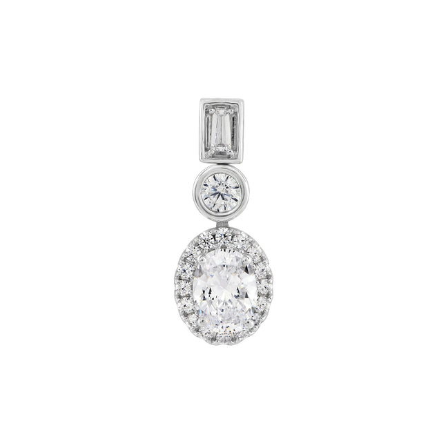 1.50ct Lab Grown Diamond Pendant in 18K White Gold