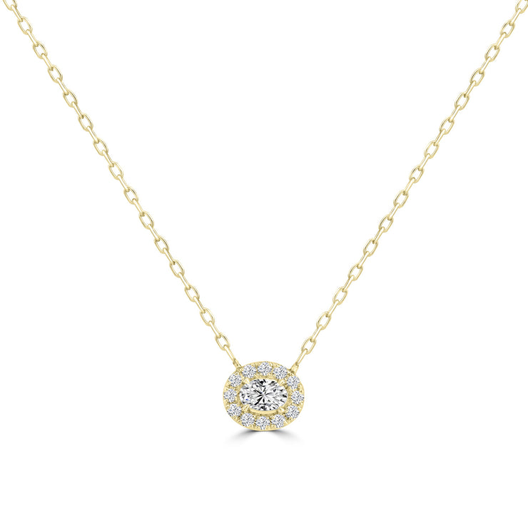 0.78ct Lab Grown Diamond Necklace in 18K Yellow Gold